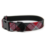 Red and Black Plaid Collar
