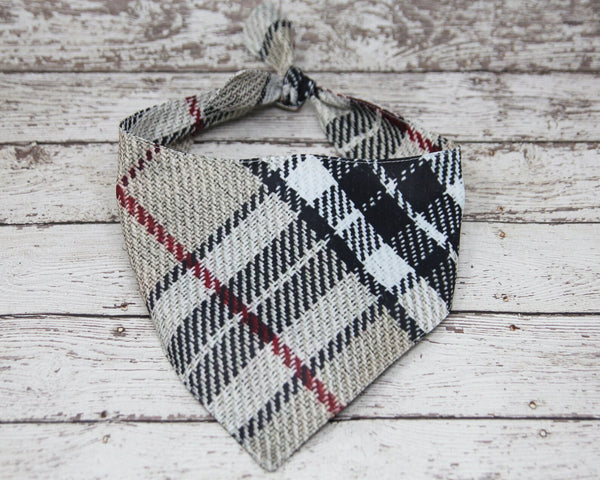 Bandana Black and Tan Tartan