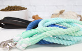 Rope Leash-Ombre Leather Handle
