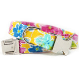 Yellow Floral Dog Collar Personalized-Sunshine Floral